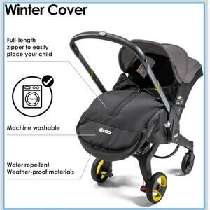 doona Winter Cover for doona car seat Black Water-repellent